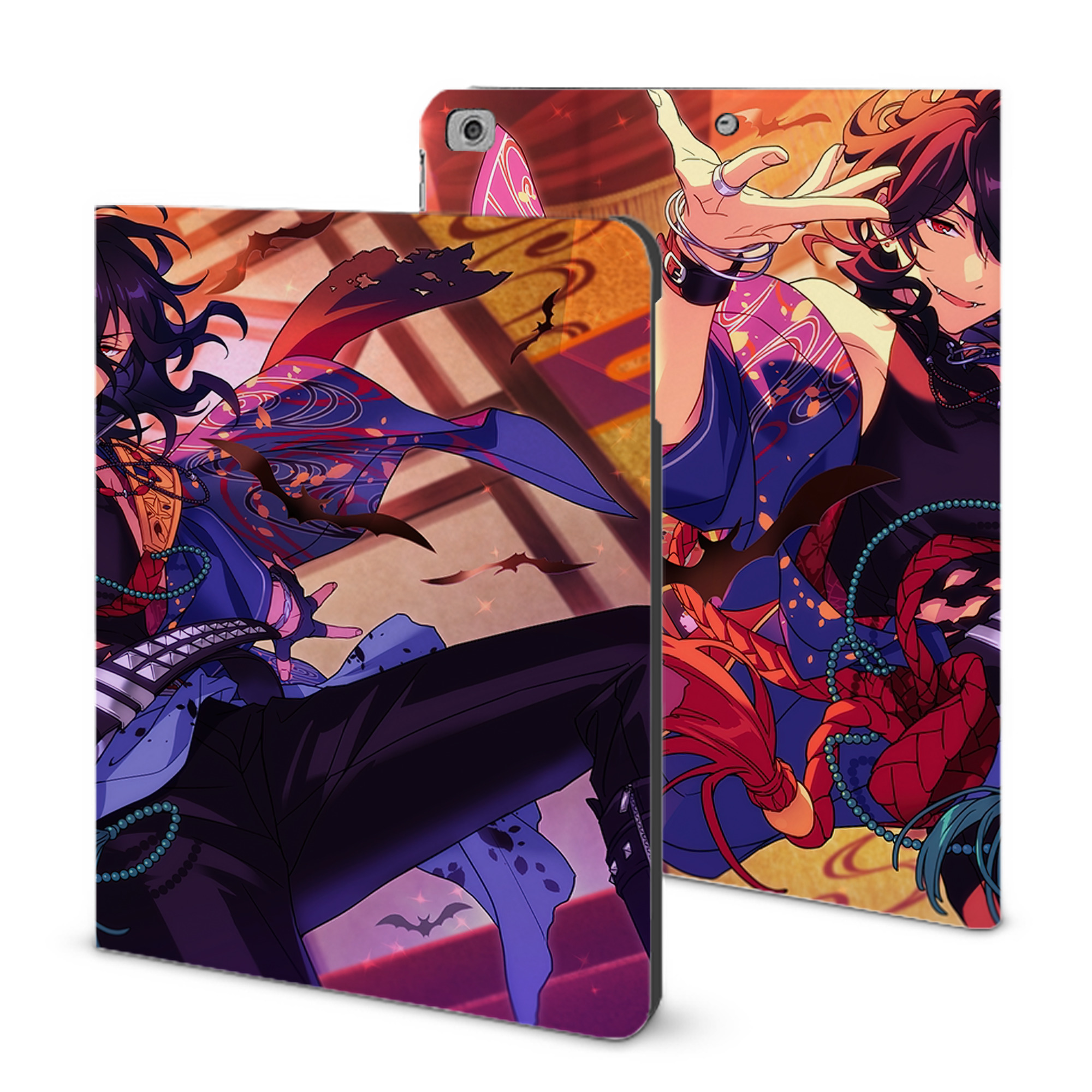 （画像用） あんさんぶるスターズ! Ensemble Stars IPad ケース ブック型 PUレザー TPU 耐衝撃 軽量 薄型 ペン収納なし 全面保護 IPad 各モデル対応